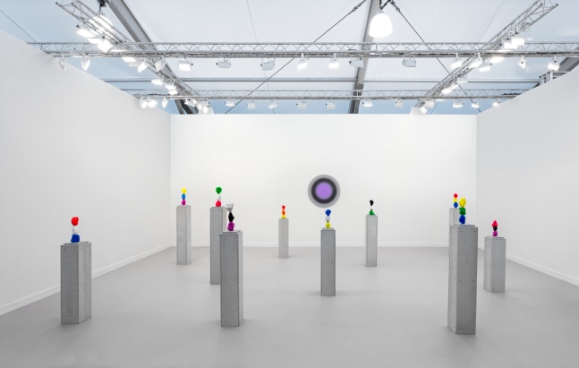 Installation view of sculptures by Ugo Rondinone
