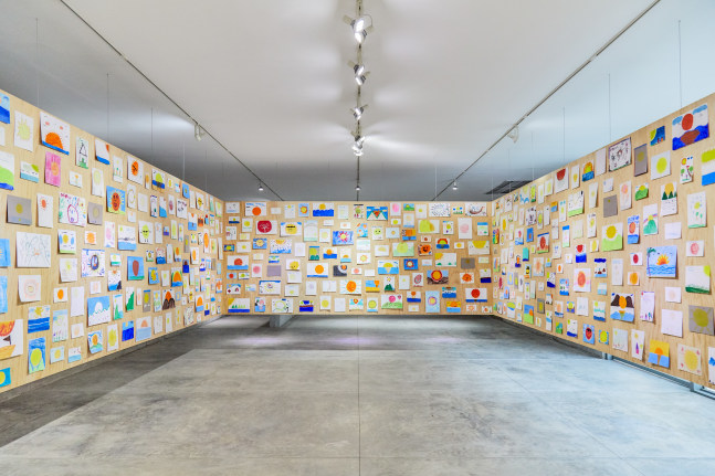 Installation view of work by Ugo Rondinone