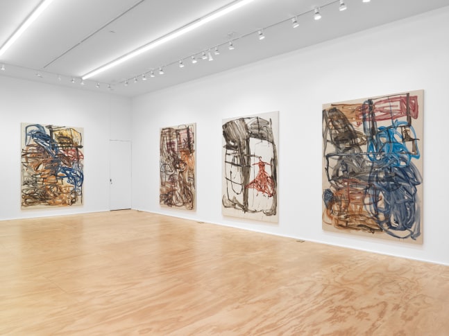 installation view of paintings by David Deutsch