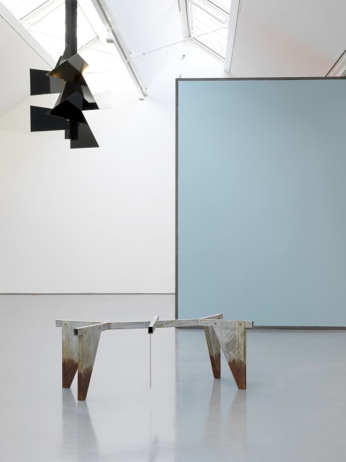 Installation view of sculptures by Martin Boyce