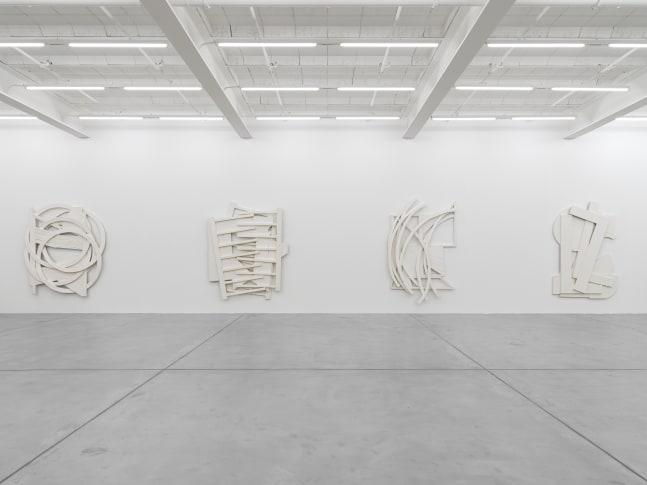 Installation view of Wyatt Kahn wall reliefs