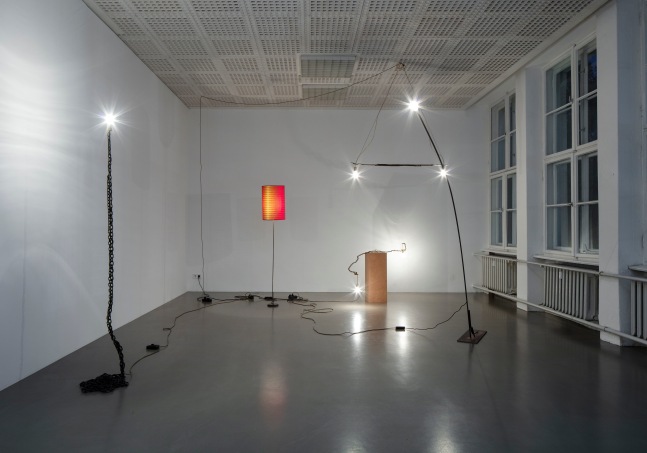 Installation views, Martin Boyce, Douglas Gordon, Franz West, Lamps and Furniture,&amp;nbsp;Haubrok Foundation, Berlin, 2025