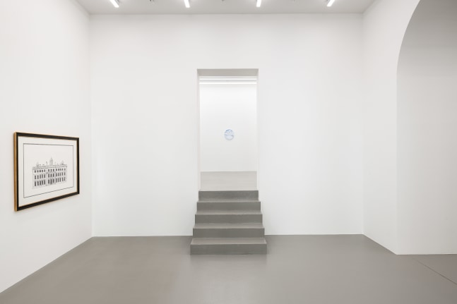 installation view of drawings and paintings by Karen Kilimnik