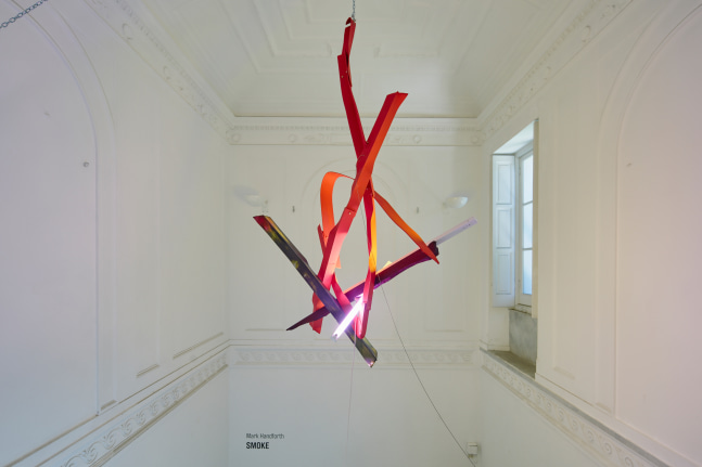 Installation view of sculptures by Mark Handforth