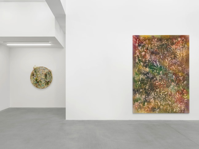 Installation view, Sam Falls, Galerie Eva Presenhuber, Waldmannstrasse, Zurich, 2025