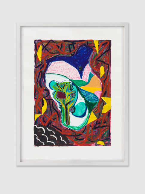 TUTTI FRUTTI 2 2019 Printed ink and mixed media on paper Image 98 x 73.5 cm / 38 1/2 x 29 in Frame 107 x 82.5 x 4 cm / 42 1/8 x 32 1/2 x 1 5/8 in