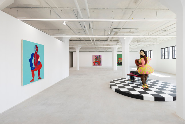 Installation view, Tschabalala Self, The Illusion of the Self, Longlati Foundation, Shanghai, 2025