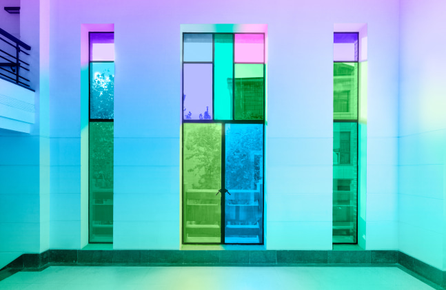 Installation view of sculptures by Ugo Rondinone