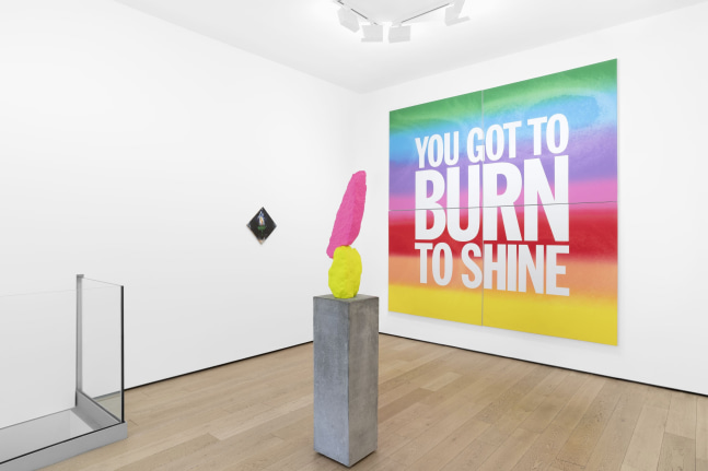 Installation view, Merci! John Giorno, Almine Rech, Paris, 2025