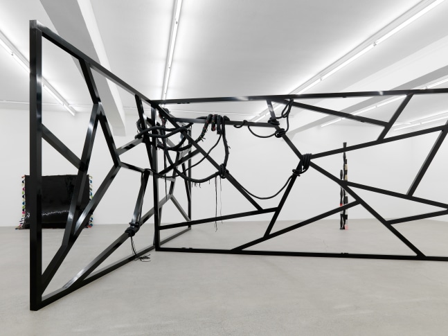 Installation view of sculptures by Eva Rothschild