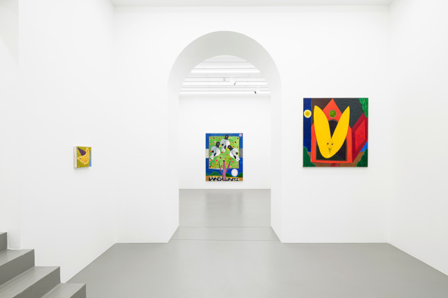 Installation view, Austin Eddy, Songs For The Sun., Galerie Eva Presenhuber, Vienna, 2024