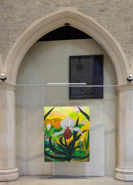 Installation view of Paintings by Shara Hughes