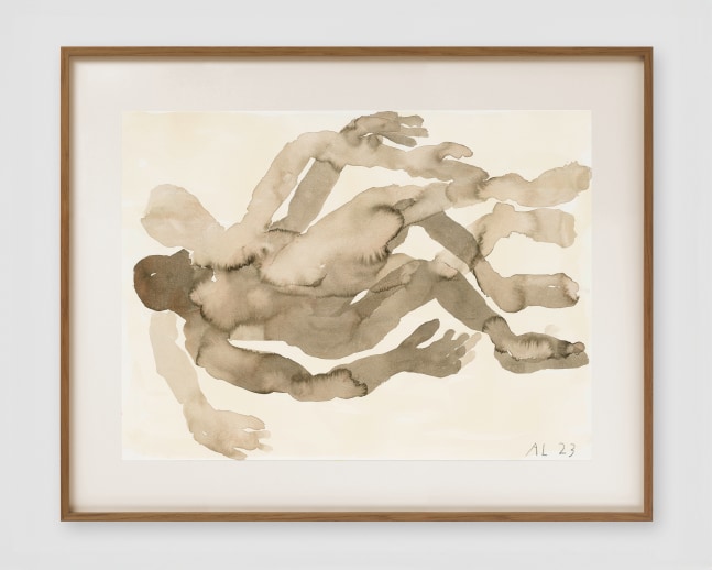 embrace V

2023

Ink on tea-stained Fabriano-paper

Sheet 45.5 x 61 cm / 17 7/8 x 24 in

Frame 60.5 x 76 x 3.5 cm / 23 7/8 x 29 7/8 x 1 3/8 in

&amp;copy; Andrew Lord