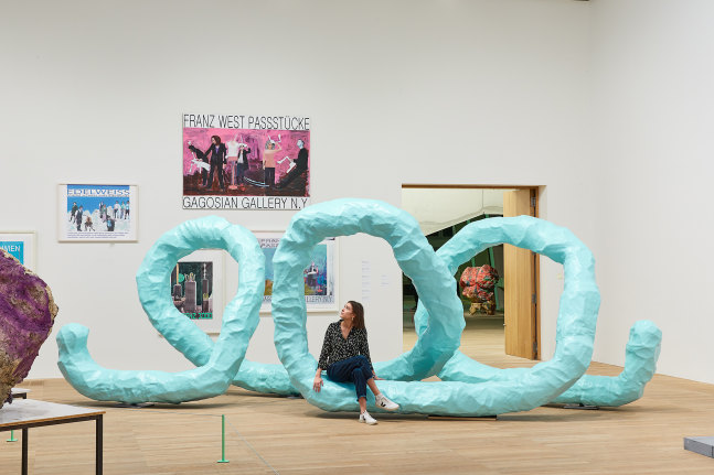 Installation view of works by Franz West