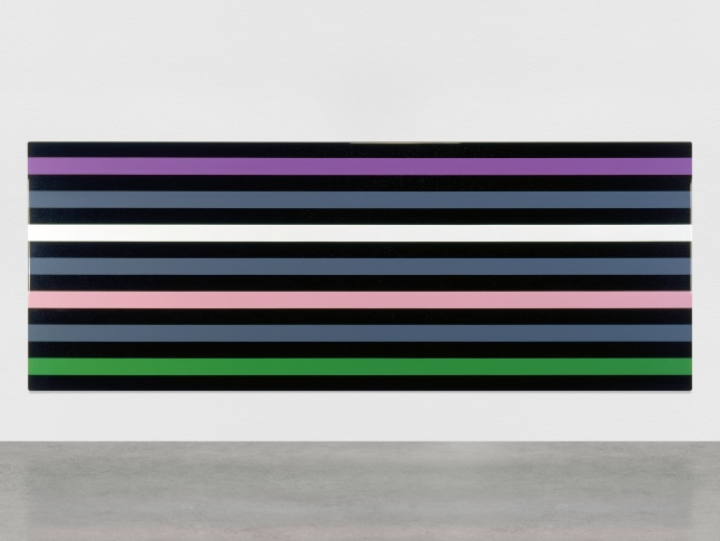 UGO RONDINONE
zweiterjanuarzweitausendundf&amp;uuml;nf
2005
Acrylic and glitter on polyester, silkscreen on plexiglass plaque
150 x 400 x 5 cm / 59 x 157 1/2 x 1 7/8 in
RONDI30730