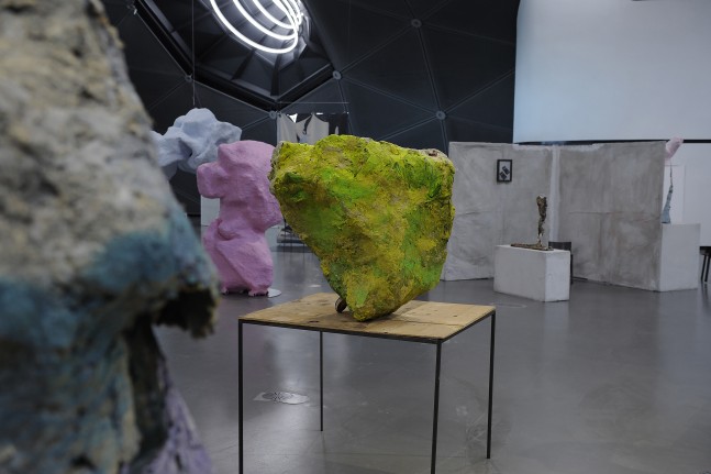 Installation view of works by Franz West