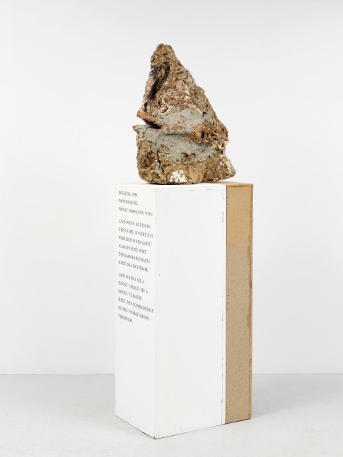 Kollega

1988

Paper mach&amp;eacute;, paint

Object 60 x 74 x 26 cm / 23 5/8 x 29 1/8 x 10 1/4 in

Pedestal 122 x 56.5 x 40 cm / 48 x 22 3/8 x 15 7/8 in

&amp;copy; Archiv Franz West &amp;copy; Estate Franz West