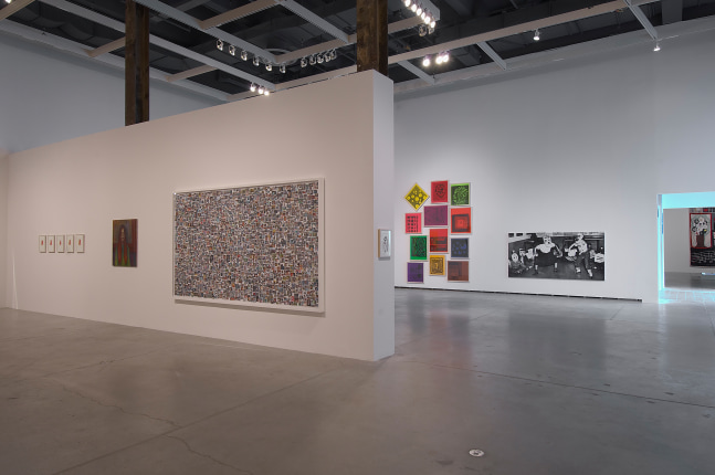 Installation view of works by Steven Shearer