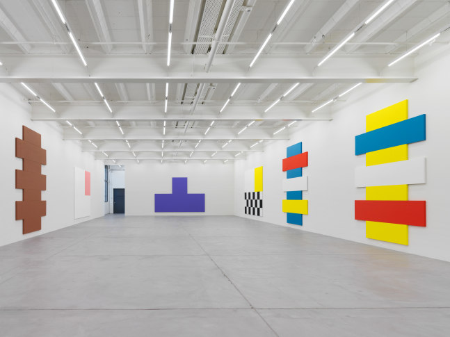 Installation view of Joe Bradley painting exhibition