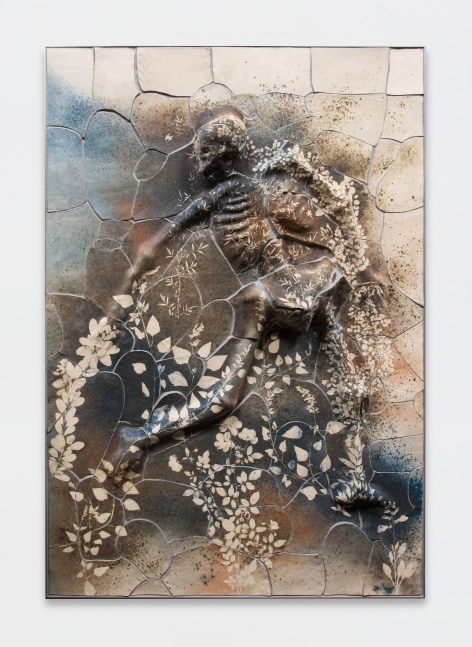 THE BEGINNING OF THE UNIVERSE
2020
Iron,cobalt, zinc, and copper oxides on ceramic
200 x 137 x 17 cm / 78 3/4 x 53 7/8 x 6 3/4 inches