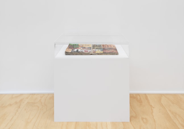 Installation view of paintings by Martha Diamond