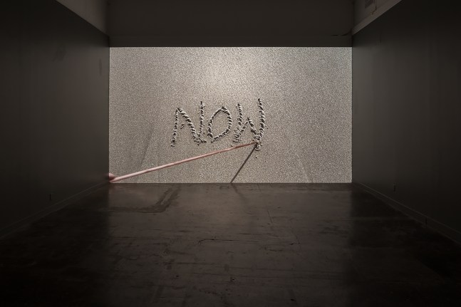 Installation view of works by Sam Falls