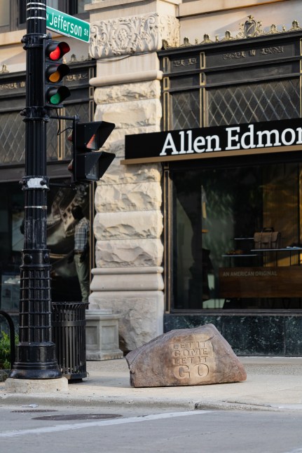 Installation view, John Giorno, Nature Doesn&amp;#39;t Know About Us, Sculpture Milwaukee, curated by Ugo Rondinone, Milwaukee, 2023