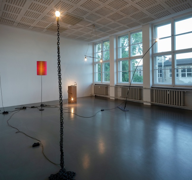 Installation views, Martin Boyce, Douglas Gordon, Franz West, Lamps and Furniture,&amp;nbsp;Haubrok Foundation, Berlin, 2025