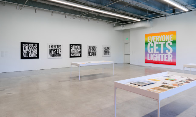 Installation view, John Giorno, No Nostalgia, Marciano Art Foundation, Los Angeles, 2025