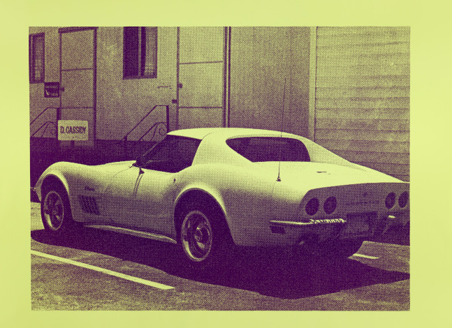 work image of silkscreen by Steven Shearer