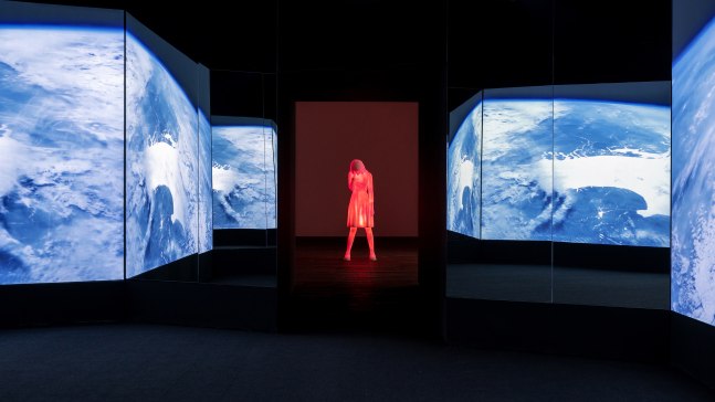Installation view of Works by Doug Aitken