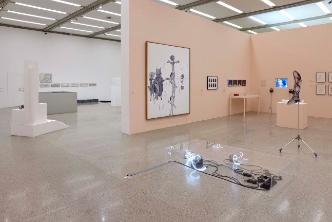 Installation view of painting by Tobias Pils