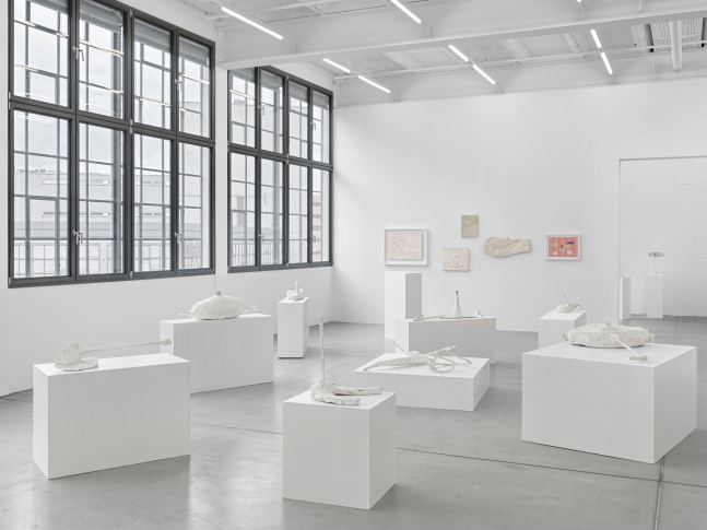 Installation view, Franz West, Die fr&amp;uuml;hen Werke / Early Works, Galerie Eva Presenhuber, Maag Areal, Zurich, 2025