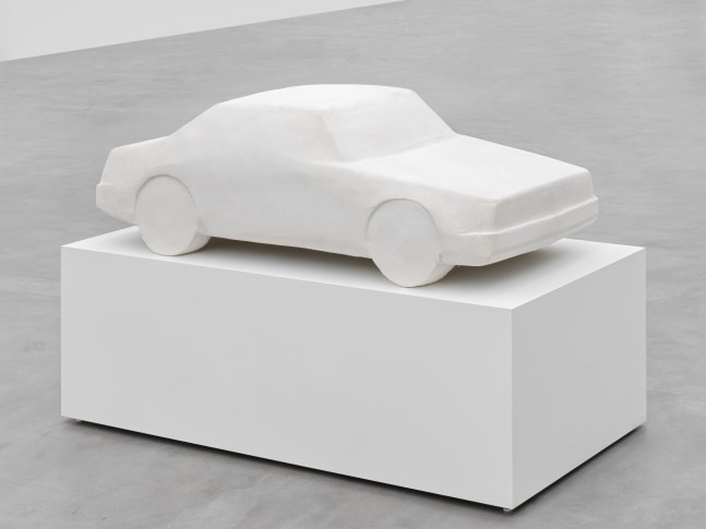 plaster car sculpture by Peter Fischli and David Weiss