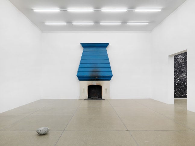 Installation view of sculptures by Ugo Rondinone