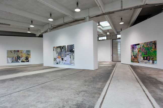 Installation view of paintings by Michael Williams