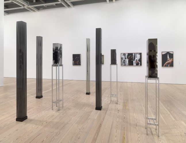 Installation view of sculptures by Matthew Angelo Harrison