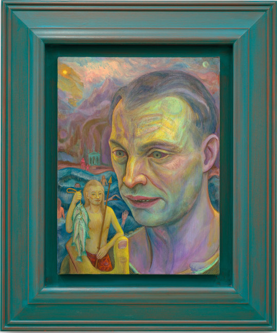 The New Collector 

2024

Oil on linen, artist frame

Image 41 x 30.5 x 2.5 cm / 16 1/8 x 12 1/8 x 1 in

Frame 62.5 x 52.5 x 4.5 cm / 24 5/8 x 20 5/8 x 1 3/4 in

&amp;copy; Steven Shearer