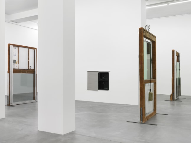 Installation view of Oscar Tuazon sculptures exhibitions