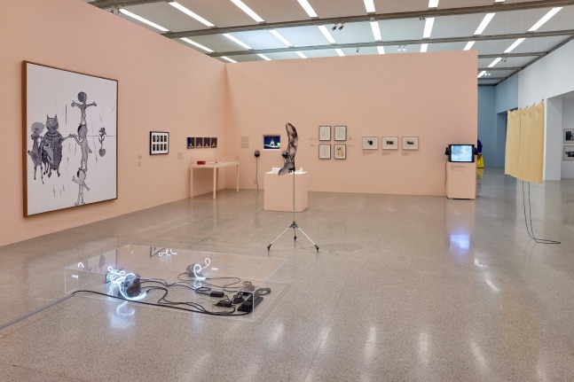 Installation view of painting by Tobias Pils