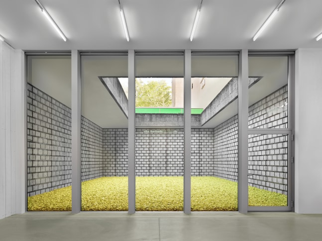 Installation view of sculptures by Ugo Rondinone