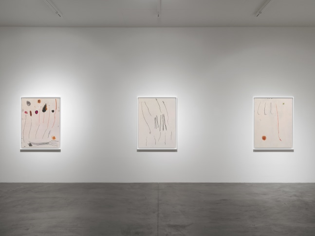 Installation view of Josh Smith paintings exhibition