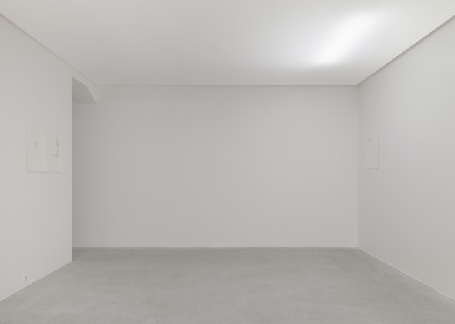 Installation view of Trisha Donnelly light and film installations