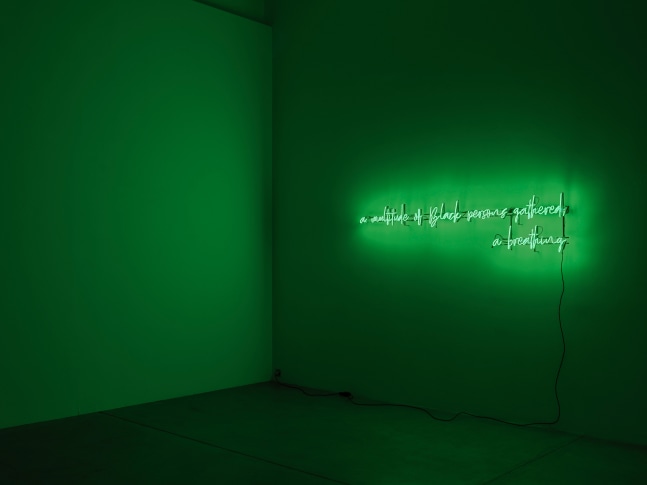 Installation view, Belinda Kazeem-Kamiński, Galerie Eva Presenhuber, Maag Areal, Zurich, 2024