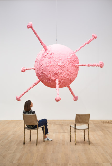 Installation view of works by Franz West