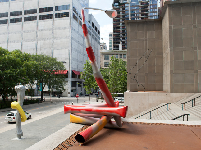 Installation view of sculptures by Mark Handforth