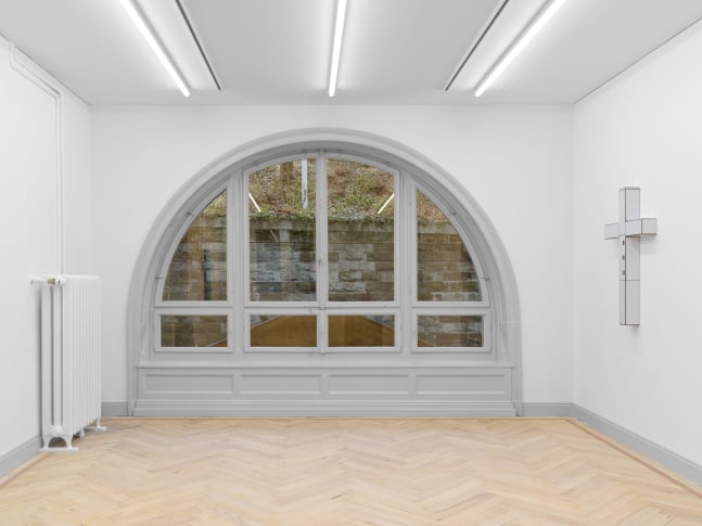 Installation view of Valentin Carron sculpture exhibition