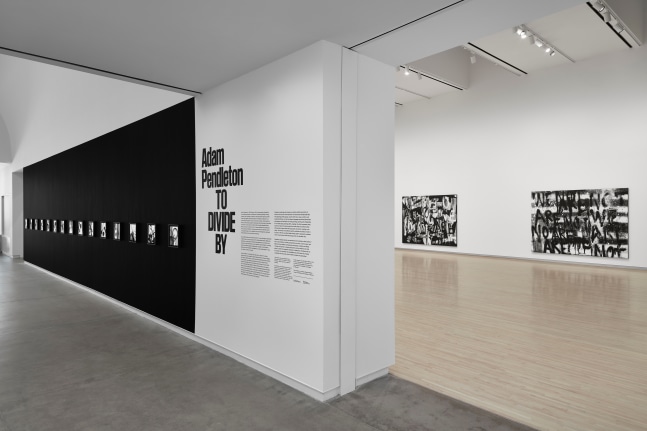 Installation view, Adam Pendleton, To Divide By, Mildred Lane Kemper Art Museum, St. Louis, 2023