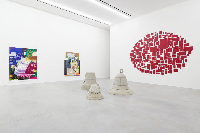 Installation view of paintings by Michael Williams