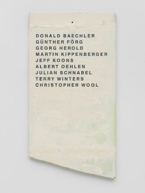 Ohne Titel

1990
Collage and paint on wood
112 x 59 x 2 cm / 44 1/8 x 23 1/4 x 3/4 in

&amp;copy; Archiv Franz West &amp;copy; Estate Franz West